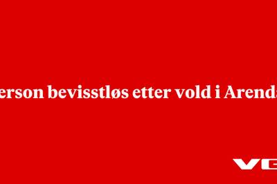 Person bevisstløs etter vold i Arendal
