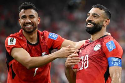 Salah-scoring i Egypts første VM-seier noensinne