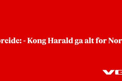Søreide: - Kong Harald ga alt for Norge