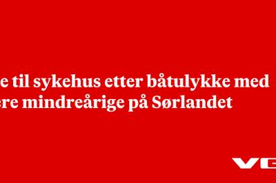 Tre til sykehus etter båtulykke med flere mindreårige på Sørlandet
