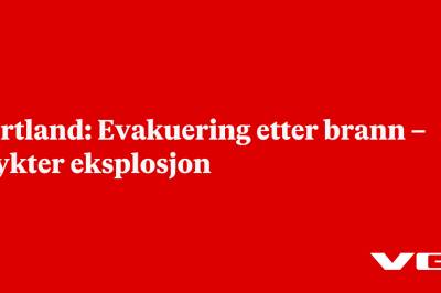 Sortland: Evakuering etter brann – frykter eksplosjon