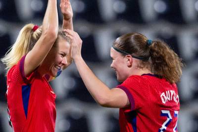 Gaupset-dobbel og Hegerberg-straffe ga Norge etterlengtet seier over Brasil