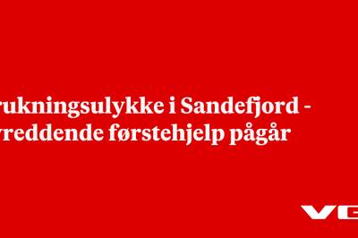 Drukningsulykke i Sandefjord - livreddende førstehjelp pågår