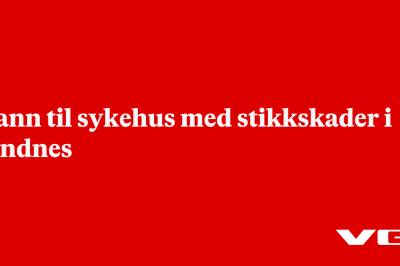 Mann til sykehus med stikkskader i Sandnes