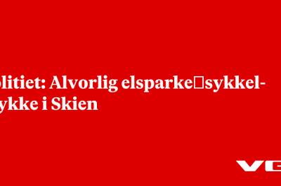 Politiet: Alvorlig elsparke­sykkel-ulykke i Skien