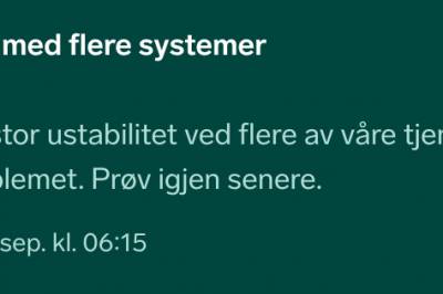 Problemer med VY-appen