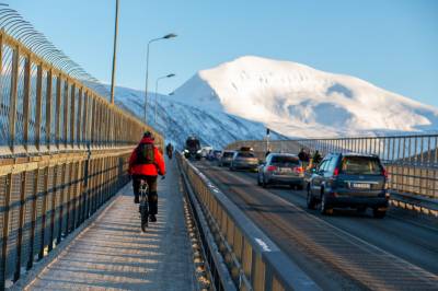 Flere sykler når brua er stengt