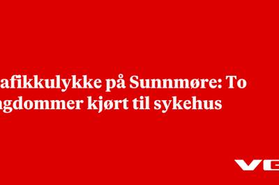Trafikkulykke på Sunnmøre: To ungdommer kjørt til sykehus