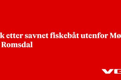 Søk etter savnet fiskebåt utenfor Møre og Romsdal