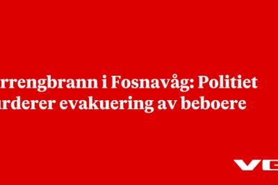 Terrengbrann i Fosnavåg: Politiet vurderer evakuering av beboere