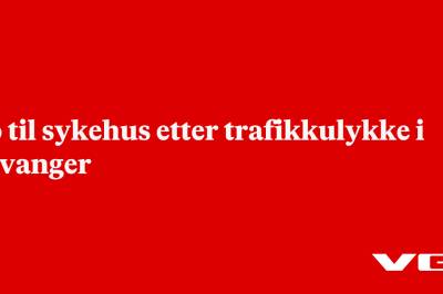 To til sykehus etter trafikkulykke i Levanger