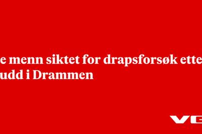 Tre menn siktet for drapsforsøk etter skudd i Drammen