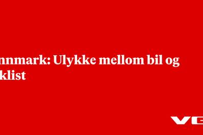 Finnmark: Ulykke mellom bil og syklist