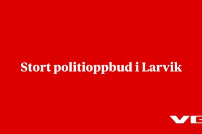 Stort politioppbud i Larvik
