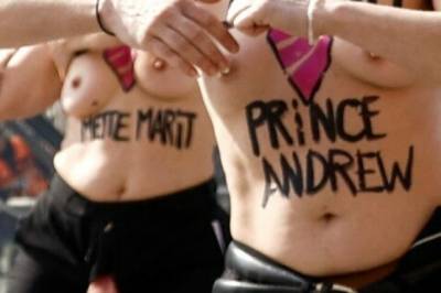 Toppløs protest mot Mette-Marit