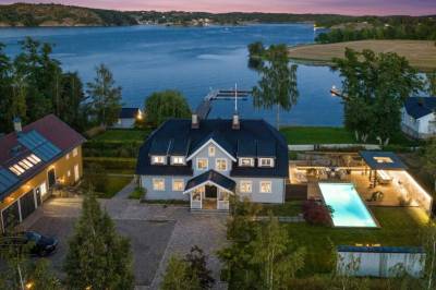 Eksklusiv strandeiendom i Sandefjord prisjustert