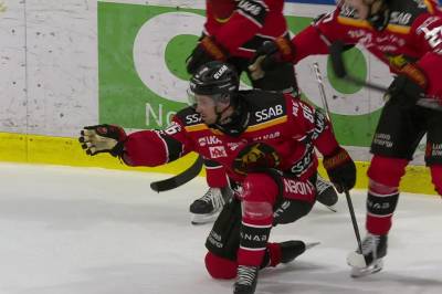 Mathias Bromé med mål mot IF Björklöven