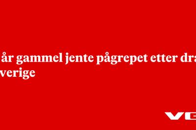 14 år gammel jente pågrepet etter drap i Sverige