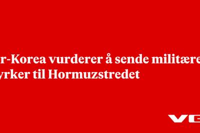 Sør-Korea vurderer å sende militære styrker til Hormuzstredet