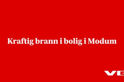 Kraftig brann i bolig i Modum