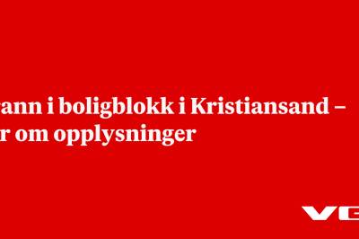 Brann i boligblokk i Kristiansand – ber om opplysninger