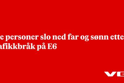 Tre personer slo ned far og sønn etter trafikkbråk på E6