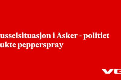 Trusselsituasjon i Asker - politiet brukte pepperspray