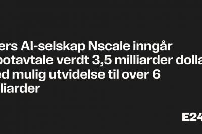 Akers AI-selskap Nscale inngår robotavtale
