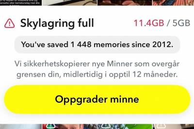 Nå må du betale for Snapchat «Minner»