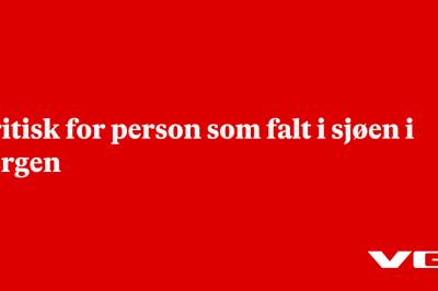 Kritisk for person som falt i sjøen i Bergen