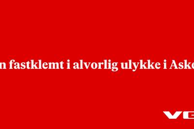 Én fastklemt i alvorlig ulykke i Asker