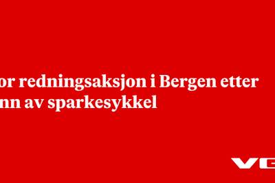Stor redningsaksjon i Bergen etter funn av sparkesykkel