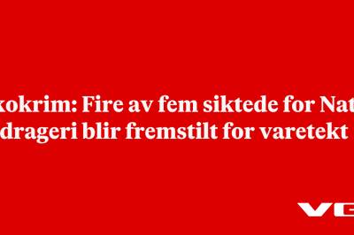 Økokrim: Fire av fem siktede for Nato-bedrageri blir fremstilt for varetekt