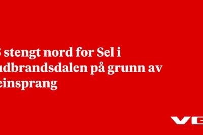 E6 stengt nord for Sel i Gudbrandsdalen på grunn av steinsprang