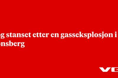 Tog stanset etter en gasseksplosjon i Tønsberg