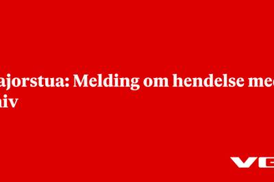 Majorstua: Melding om hendelse med kniv 