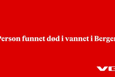 Person funnet død i vannet i Bergen