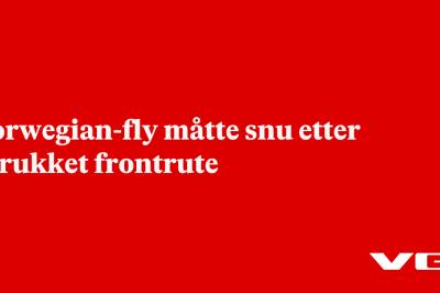Norwegian-fly måtte snu etter sprukket frontrute