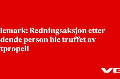 Telemark: Redningsaksjon etter badende mann ble truffet av båtpropell
