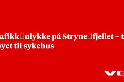 Trafikk­ulykke på Stryne­fjellet – tre fløyet til sykehus