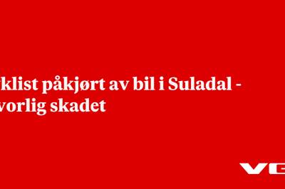 Syklist påkjørt av bil i Suladal - alvorlig skadet