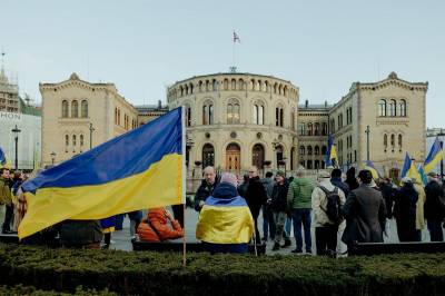 Demonstrasjon utenfor Stortinget