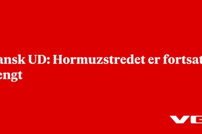 Iransk UD: Hormuzstredet er fortsatt stengt