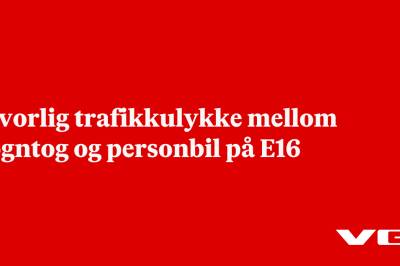 Alvorlig trafikkulykke mellom vogntog og personbil på E16