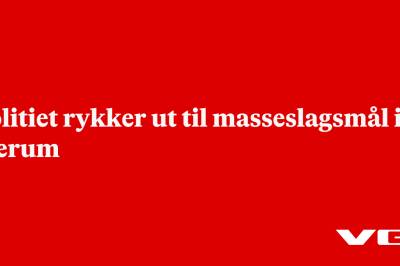 Politiet rykker ut til masseslagsmål i Bærum