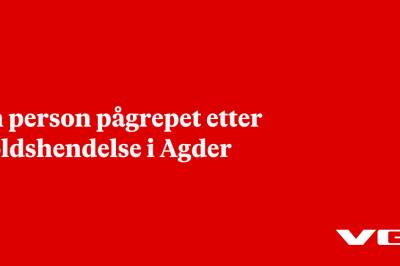 En person pågrepet etter voldshendelse i Agder