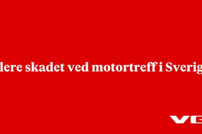 Flere skadet ved motortreff i Sverige