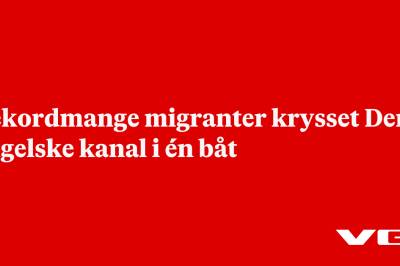 Rekordmange migranter krysset Den engelske kanal i én båt