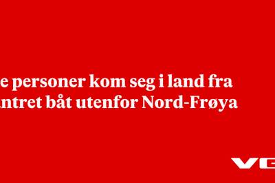 Tre personer kom seg i land fra kantret båt utenfor Nord-Frøya