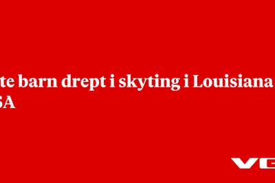 Åtte barn drept i skyting i Louisiana i USA